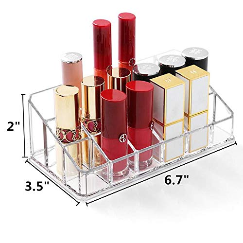 Weiai Lipstick Holder 18 Spaces Organizador Lipgloss, 3 linhas - Multi Nível, titular de maquiagem e exibição de armazenamento de cosméticos
