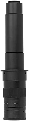 Lente da câmera do microscópio, 300x ocular ajustável 25mm 0,7x-4,5x Lente de montagem de zoom C para microscópio de vídeo industrial