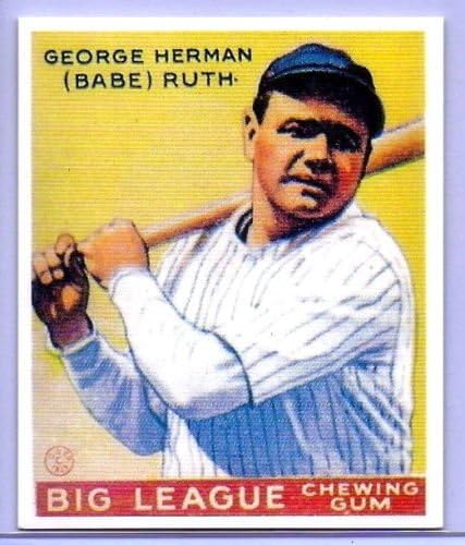 Babe Ruth 1933 Goudey Big League Chewing Gum Rookie Reimpressão #53! W/h Loader superior!