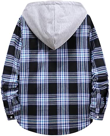 Lista curta Men, outono e inverno, camisa xadrez casual de colarinho de colarinho comprido blusa de manga longa camisetas grandes