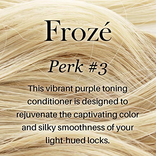 L'Ange Hair Frozé Cool Toning Condicionador | Ajuda a eliminar o brassness e restaurar a cor para cabelos loiros, platina