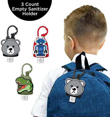 Acessórios ABG Boys 3-Pack Kids Face Mask e Hand Sinitizer Keychain Idade 3-7