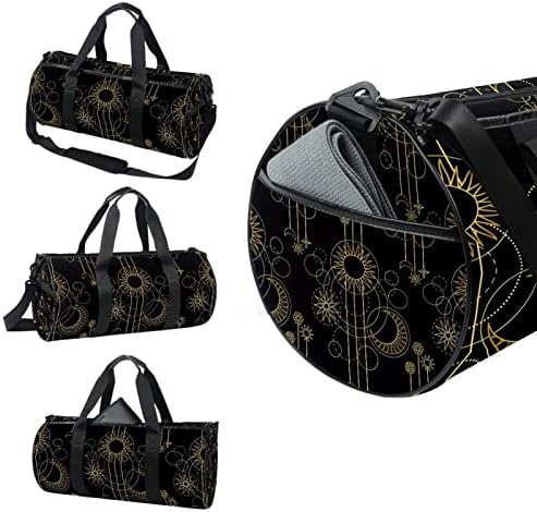 Mamacool Art Black Pattern Duffel ombro Bolsa de transmissão Bolsa de viagem para ginástica Sports Dance Travel Weekender