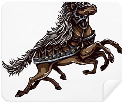 Correndo Horse Armour Animal Art Grain Limpeza de pano Clearner 2pcs Camurça tecido