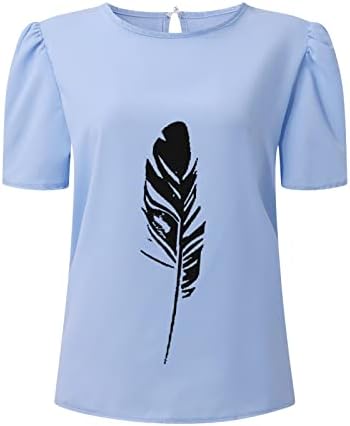 Camisas de futebol femininas feminino dobra manga curta Crew pescoço flor estampada camise