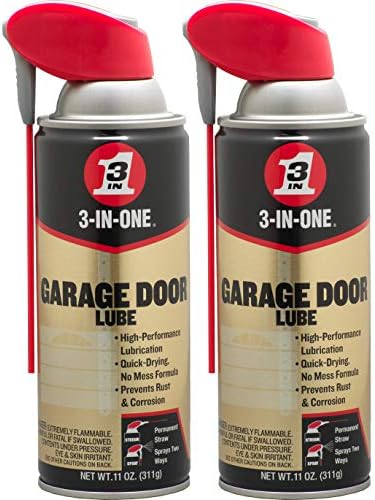 Lubrificante de porta de garagem profissional de 3 em um com sprays de palha inteligentes 2 maneiras, 11 oz