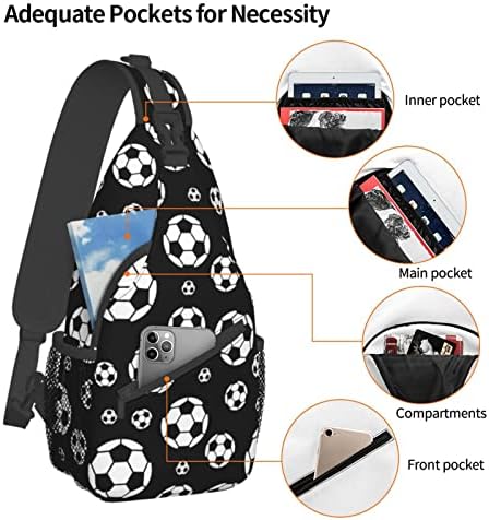 Bolsa de esteira, bola de futebol bola de futebol crossbody sling mochila viagens saco de peito mochila para bolsas bolsa