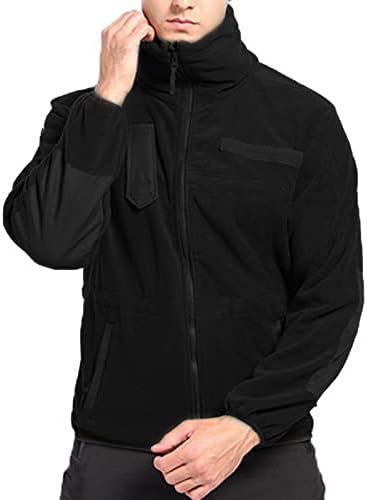 Sinzelimin Men's Fleece Casats Fall Inverno ao ar livre à prova d'água quente Full Full Shell Casé de algodão fora de cascante de