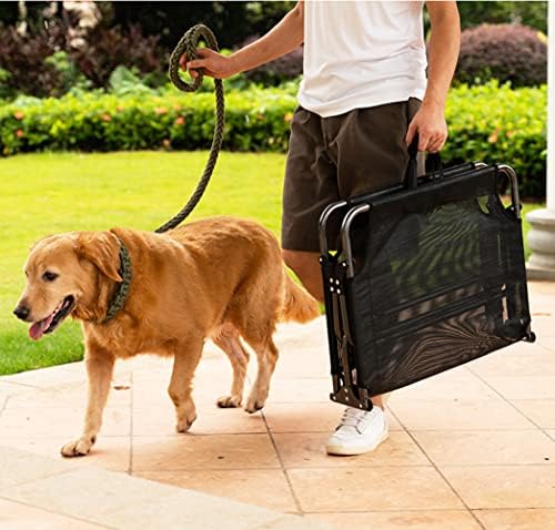 PET dobrável com cama de cama elevada, cama de cachorro portátil para cã