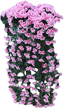 Pinklove Flores penduradas Flores artificiais Violet Ivy, Decoração de Flor Artificial Decoração do Jardim da Varanda Decoração