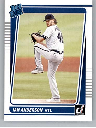 2021 Donruss 47 Ian Anderson classificou os novatos RC Rookie Atlanta Braves Baseball Trading Card