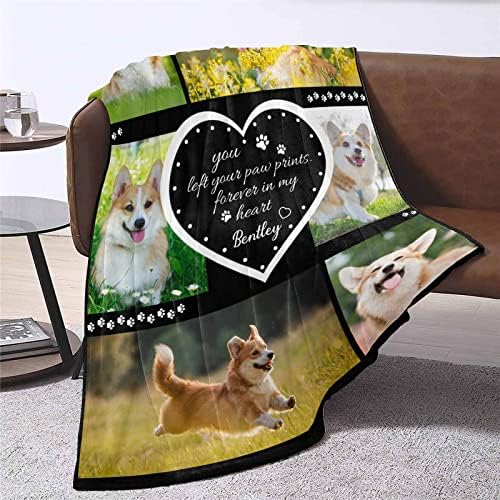 ColorsForU Photo personalizado Cobertor Melhor memorial para seus animais de estimação Pão personalizado de arremesso com fotos