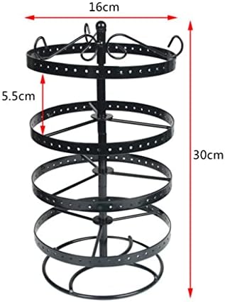 Zhuhw Jóias rotativas Organizador de jóias 4 camadas Brincho Rack de armazenamento 188 Buracos Jóias mostrando a exibição