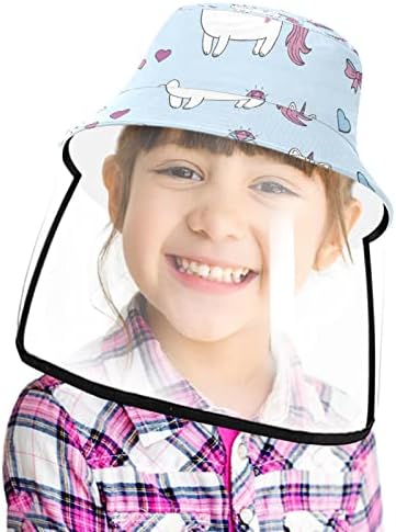 Chapéu de proteção adulto com escudo facial, chapéu de pescador anti -sun tap, unicórnio roxo estrela