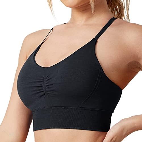 Yeoreo Sports Bra Tankout Tops Tops Tops Crop Crops Criss-Cross Back Bra Bra acolchoado