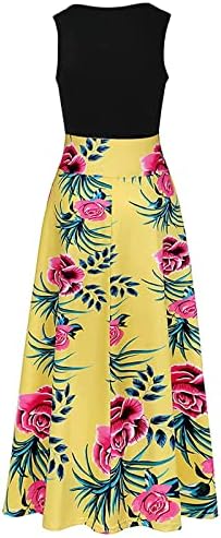 Verão feminino mangas maxi vestidos florais gorais vestido de verão de vestido de verão casual long longa