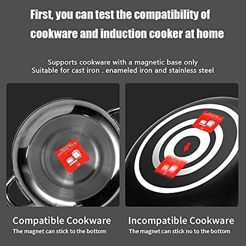 WarmFod 1800W Indução elétrica Cooktop Banchetop Burner fogão elétrico portátil com controle de tela de toque de indução dupla digital Controle de tela de toque