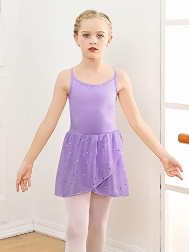 Vieille Toddler Girls Dance Leotards Hollow Back Ballet Leotard para meninas Vestido de dança Camisole com saia tutu 3-8t
