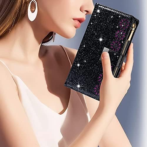 Para Samsung Galaxy Z Fold 3 5g Case Galaxy Z Fold 3 Casos de carteira com zíper Cartão de couro Flip Flip Magnetic Tampo compatível