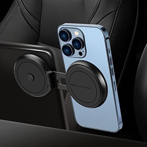 Wonarby Magnetic Phone Solter para carro - Tesla Modelo 3/X/Y/S Acessórios Phone Mount - MagSafe Compatível com iPhone 12/13/14 e Samsung Cell Phones Sitter de carro