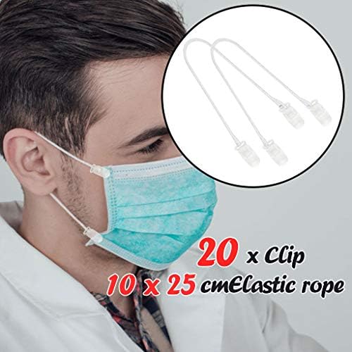 Dbylxmn elástico em camisola ajustável 20 estabilizador 10 clipe de clipe corda durável plástico de plástico home DIY