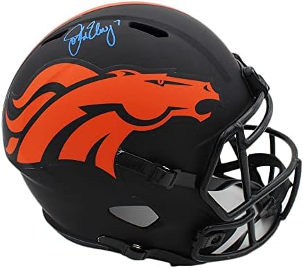 John Elway assinou o Denver Broncos Speed ​​Speed ​​em tamanho real Eclipse NFL Capacete - Capacetes NFL autografados