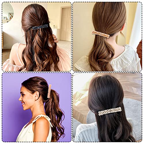 7 PCs Elegantes Cabelo Cristal Barrettes