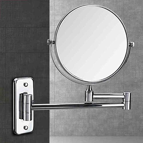 Zchan maquiagem espelho espelho portátil espelho de maquiagem de dupla face com luzes LED brancas naturais, espelho de