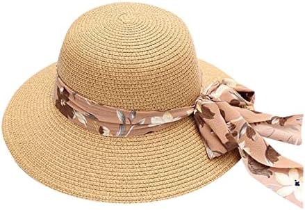 Chapéus de palha de palha larga feminino Chapéus de sol para mulheres larga largura de bonguar praia chapéu menina toupe de beisebol dobrável