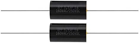 Zerone 2pcs Capacitor Frequency Divisper Capacitância Capacitor de alto -falante de áudio com pinos de fio de cobre puro