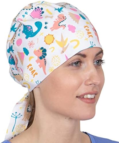Capas de limpeza para mulheres e homens - Caps de cirurgião - Caps de esfoliação cirúrgica com botões, Hat Scrub Scrub - Chapéu
