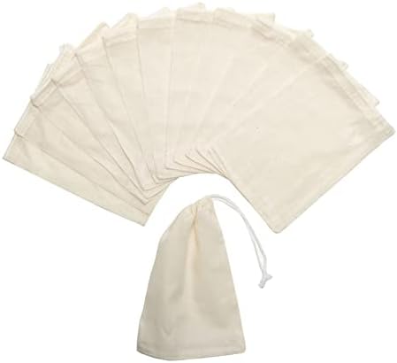 Focciup 50 PCs 3x4 polegadas Bolsas de cordão de algodão Bolsa de jóias de jóias de bolsas de algodão para festas para festas