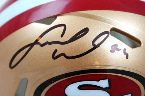 Patrick Willis/Fred Warner contratou o San Francisco 49ers Speed ​​Mini Capacete -Baw Holo - Mini capacetes autografados