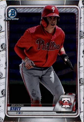 2020 Bowman Chrome Prospects BCP-68 BRYSON STOTT RC ROOKIE PHILADELPHIA PHILLIES MLB BASEBAL