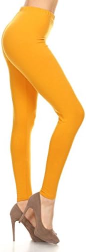 Leggings Depot Cotton Mulher Premium Quality Ultra Soft Solid Leggings