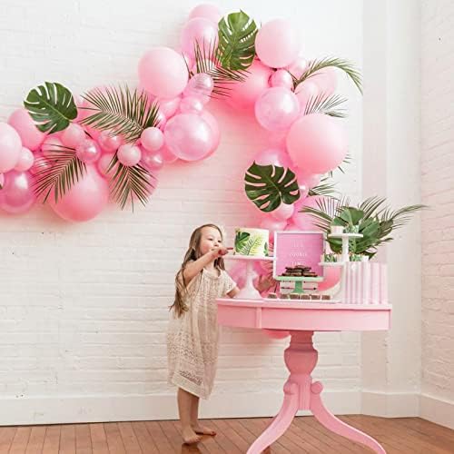 Balões de festas rosa, 120 PCs de 5 polegadas, balões rosa, balões de látex para guirlanda de balão ou arco de balão como decorações de festa, decorações de aniversário, decorações de casamento, decorações de chá de bebê
