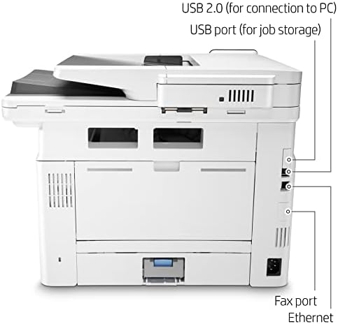 HP LaserJet Pro MFP M428FDW MONOCROMON MONOCROMO sem fio impressora laser All-in-One, preto-Print Scan Copy Fax-40 ppm, 1200