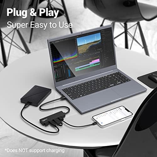 USB Hub, Hopday 4-Porta USB 3.0 Hub Ultra-Slim Splitter USB Adaptador multiporto para MacBook Pro/Air, Imac Pro, Mac mini/pro, Dell,