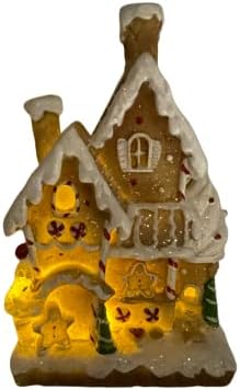 LED LIGHTED Gingerbread House Decoração de Natal Tabela de férias Decoração Tradicional Candy Cottage Holiday Collections