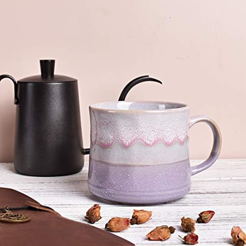 Caneca de café em cerâmica grande de Bosmarlin, xícara de chá grande, 7 cores para escolher, 21 oz, lava -louças e cofre de microondas, 1 pcs