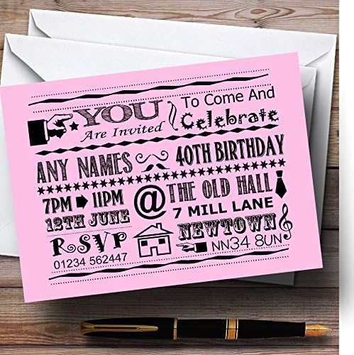 O card zoo legal vintage divertido giz tipografia pálida pálida festa de aniversário personalizada convit.