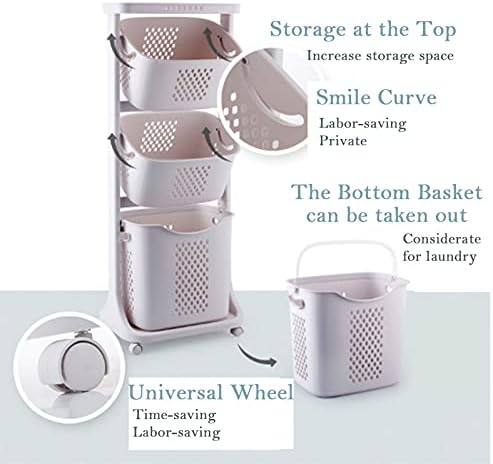Banheiro prateleira de cesta de cesta de cesto de carrinho organizador de carrinho móvel prateleiras de mobiliário de banheiro rolando carrinho de armazenamento de armazenamento prateleira para roupas de lavanderia de banheiro