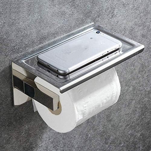 Suportes de papel higiênico WSSBK ， Portador de rolagem do banheiro aço inoxidável telefone celular Tootom titular