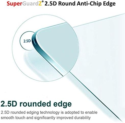 [2-PACK] para Motorola Moto E5 Plus/Moto E5 Protetor de tela supra [vidro temperado], Superguardz, 9H, 0,3 mm, borda redonda 2,5D,