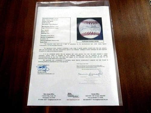 Billy Martin Yankees A do jogo automático assinado no Texas usou o Vintage Oal Baseball JSA - MLB Game Usado Baseballs