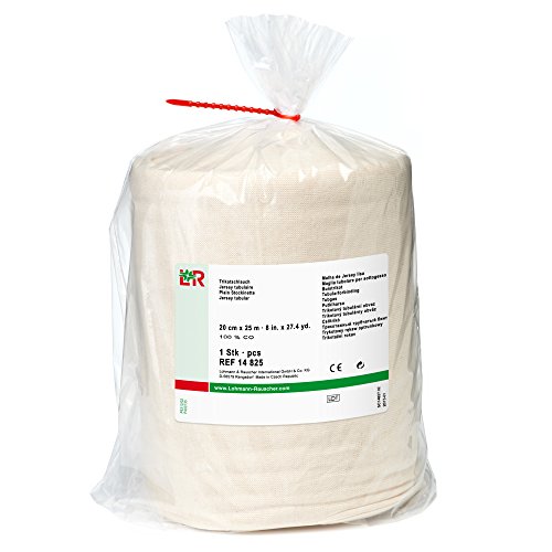 Lohmann e Rauscher-66972 TG Cotton Stockinette, bandagem tubular algodão para proteção sob elenco, 20 cm x 25 m roll