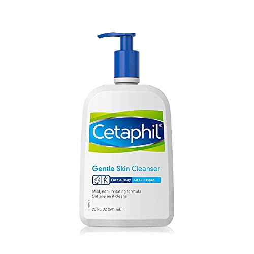 CETAPHIL LIMPOR DE CELA GELHA 20 FL OZ | Lavagem de rosto hidratante e lavagem do corpo | Ideal para pele sensível e seca | Não irrital | Não entupem os poros | Livre de fragrâncias | Sem sabão | Dermatologista recomendado