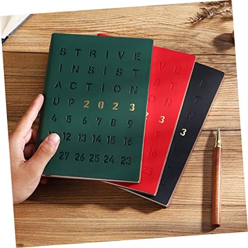 Operitacx 4pcs 2023 Notebook A5 Notebook Pocket Notepad Pocket Pocket Notebook Planner Planner e registro Plano de contas de contas da mão para a escola para o Planejador de Lista de Homes para o Planejador Eficiente