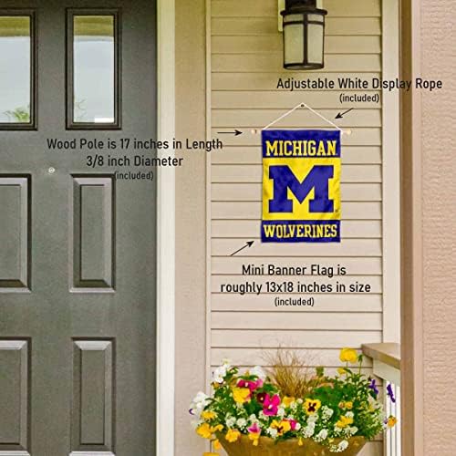 Michigan Wolverines Yard Bandle and Banner Pole Bundle