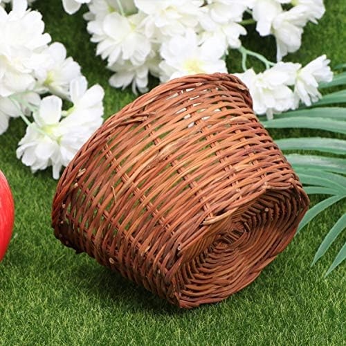PretyZoom Basket Mini -tecido de cestas de tecido com alças cestas de Páscoa para o artesanato de festas e cesta de vime de decoração